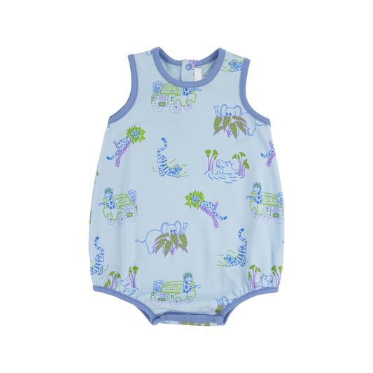 preorder SR2819 cartoon tiger blue sleeveless boys romper