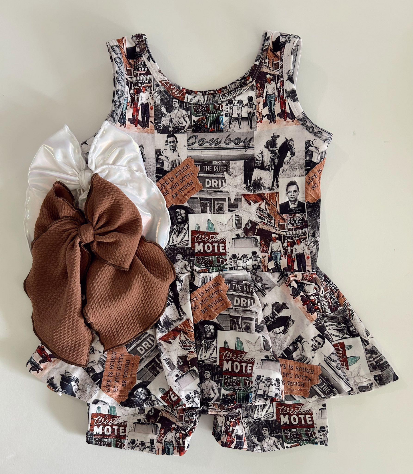 preorder SR3071 rodeo cactus star sleeveless girls jumpsuits