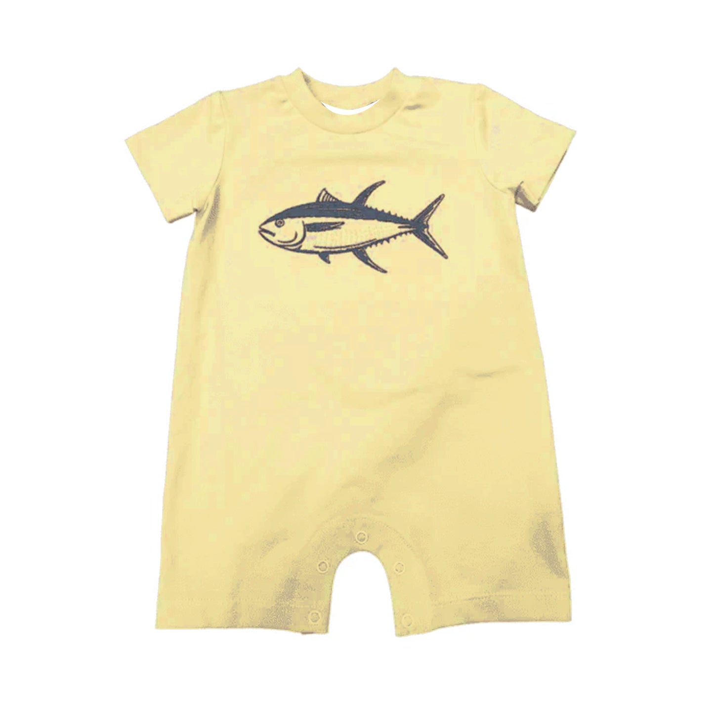 preorder SR3080 cute fish yellow short sleeve boys romper