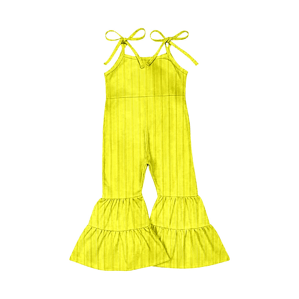 preorder SR3161 ribbed yellow girls jumpsuits