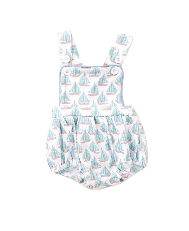 preorder SR3295 boat sleeveless baby boys romper