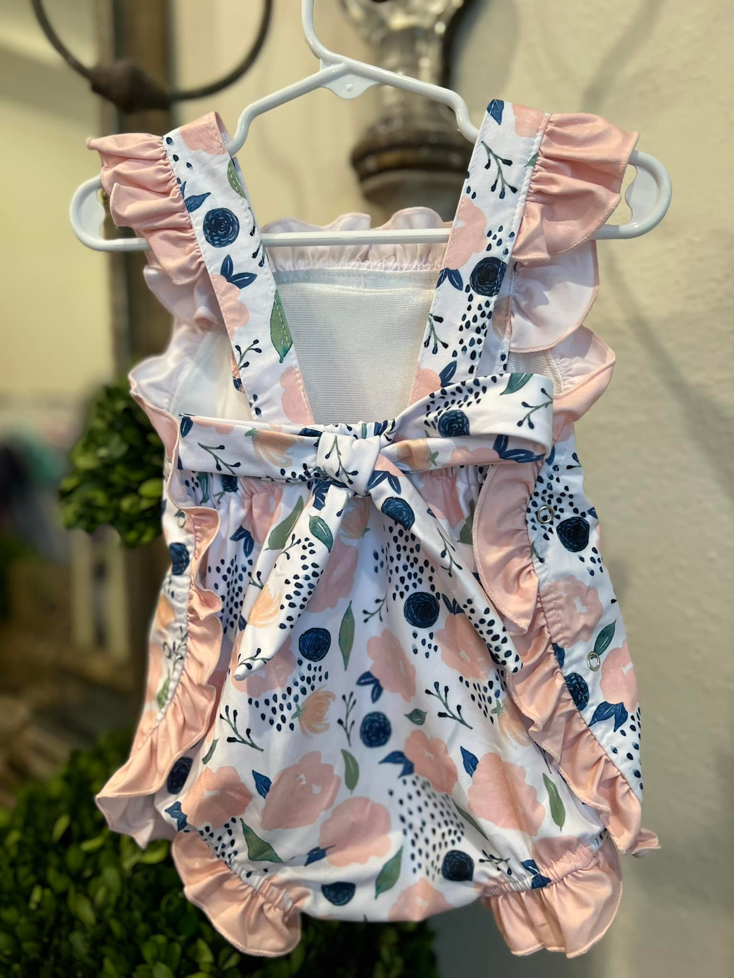preorder SR3354 pink flowers girls romper