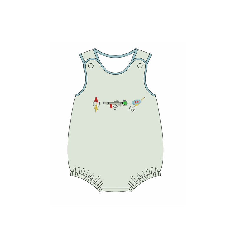 preorder SR3401 fishing sleeveless boys romper