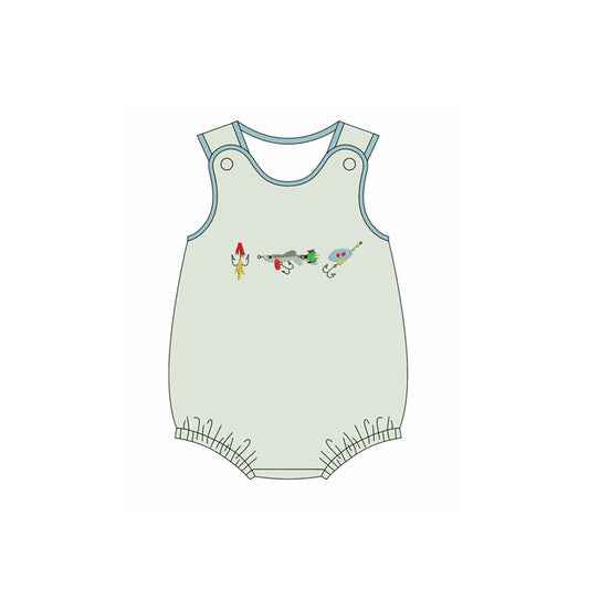 preorder SR3401 fishing sleeveless boys romper
