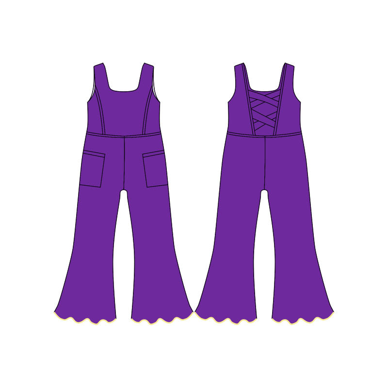 preorder SR3599 Yoga Purple Girls Jumpsuits
