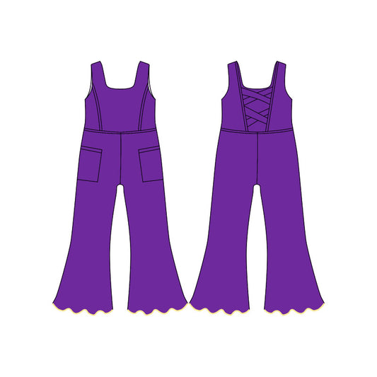 preorder SR3599 Yoga Purple Girls Jumpsuits