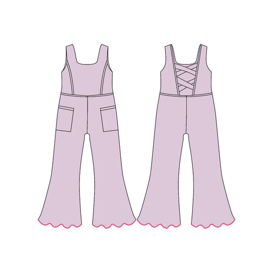preorder SR3601 Yoga Light Pink Girls Jumpsuits