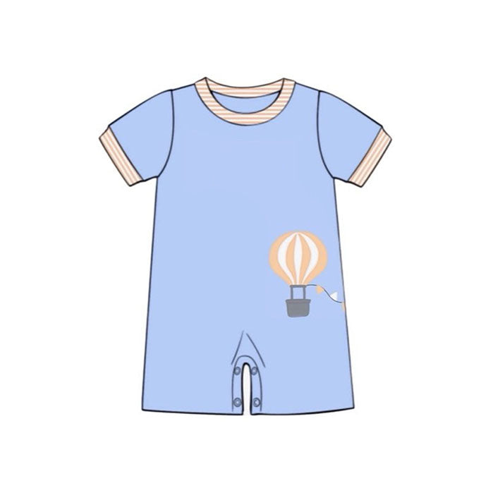 preorder SR3629 Hot Balloon Blue Short Sleeve Boys Romper