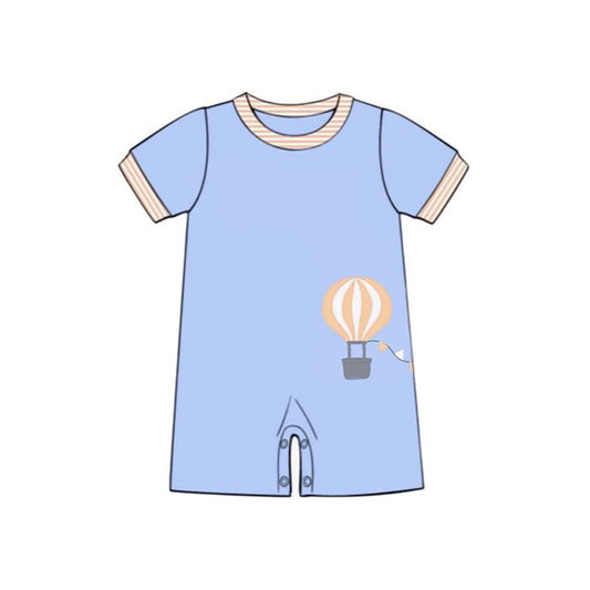 preorder SR3629 Hot Balloon Blue Short Sleeve Boys Romper