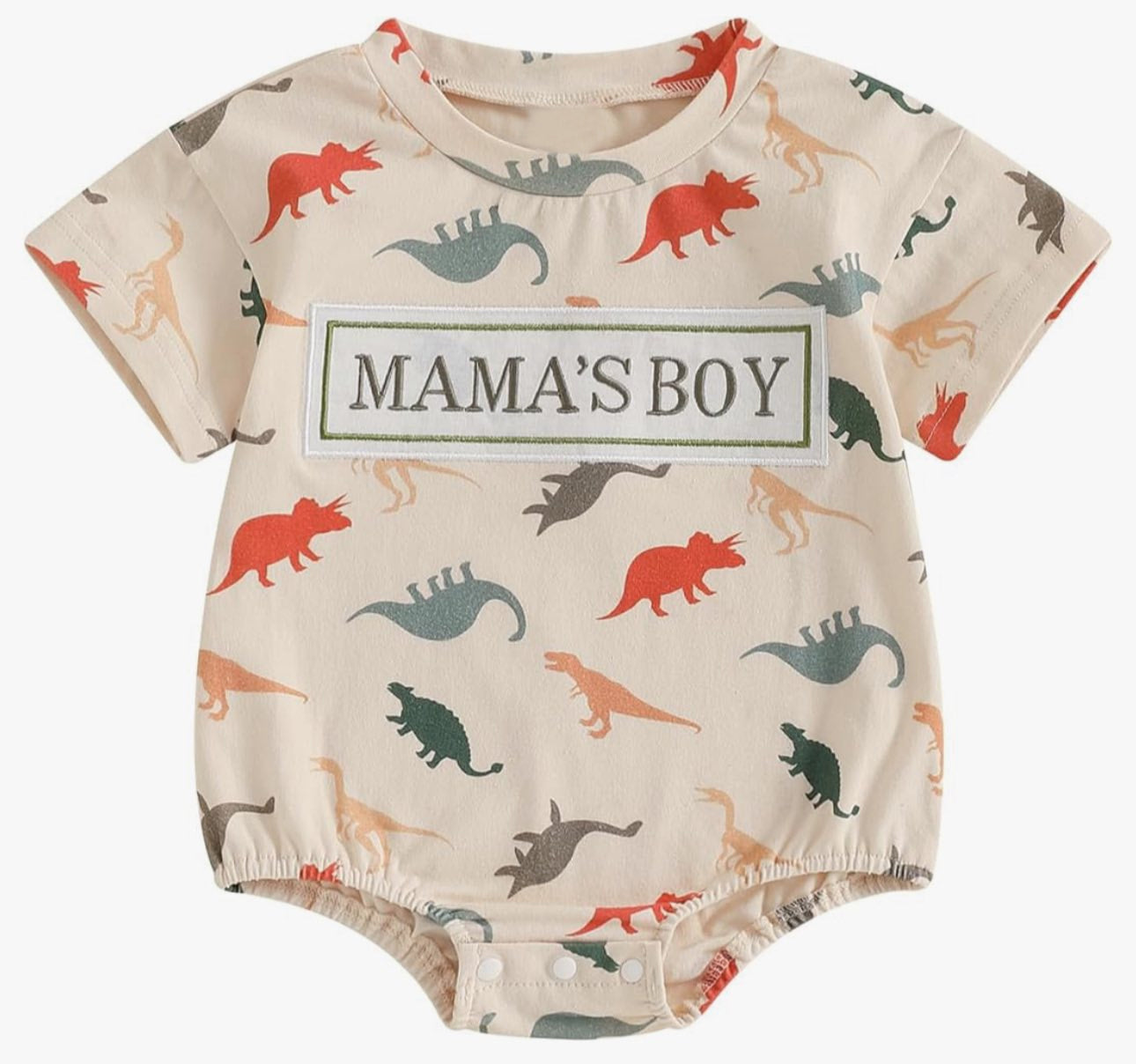 preorder SR3721 Mama's Boy Dinosaur Short Sleeve Boys Romper