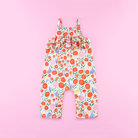 preorder SR3747 Pink Flowers Girls Romper