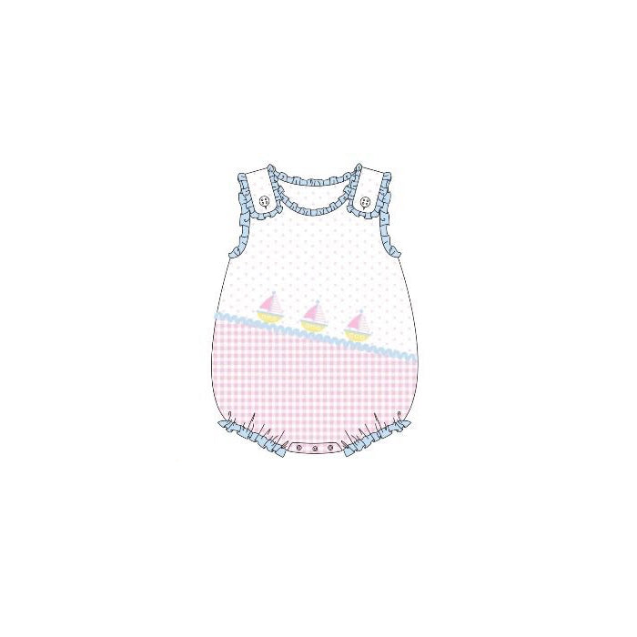preorder SR3755 Saltboat Pink Girls Romper