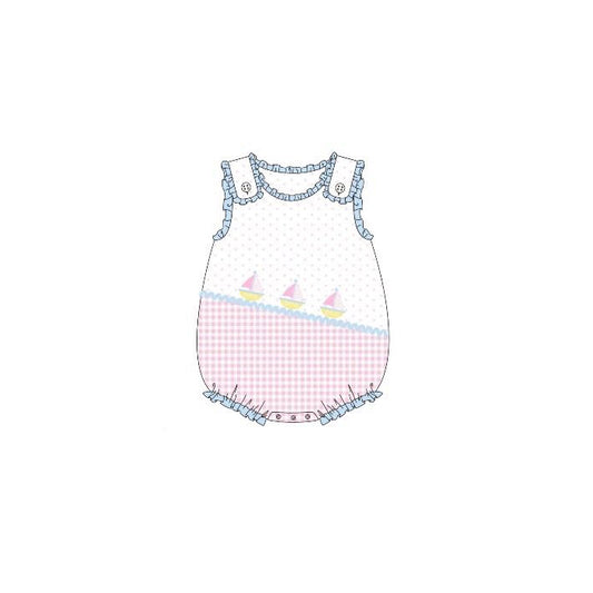 preorder SR3755 Saltboat Pink Girls Romper