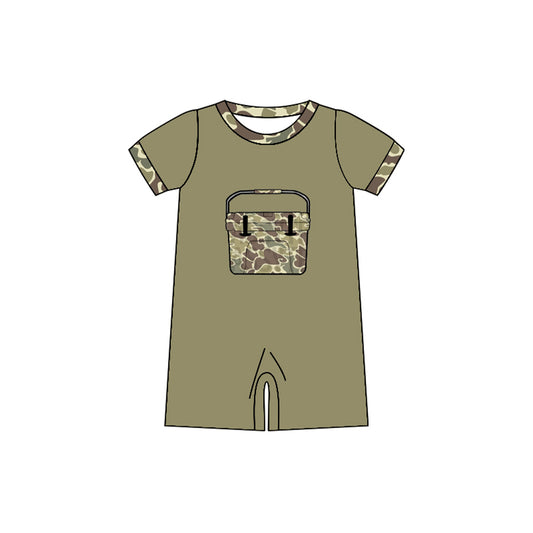 preorder SR3761 Fishing Box Camo Short Sleeve Boys Romper