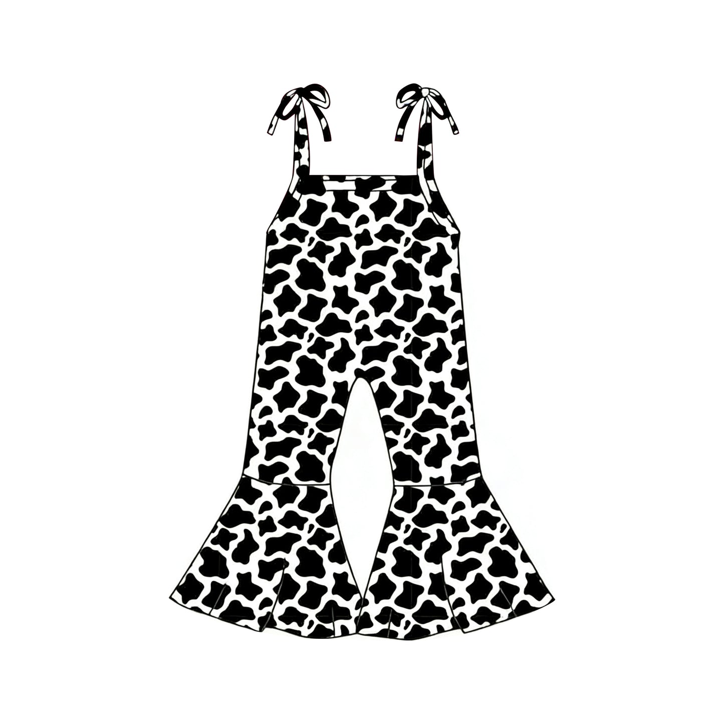 preorder SR3774 Cow Print Girls Jumpsuits