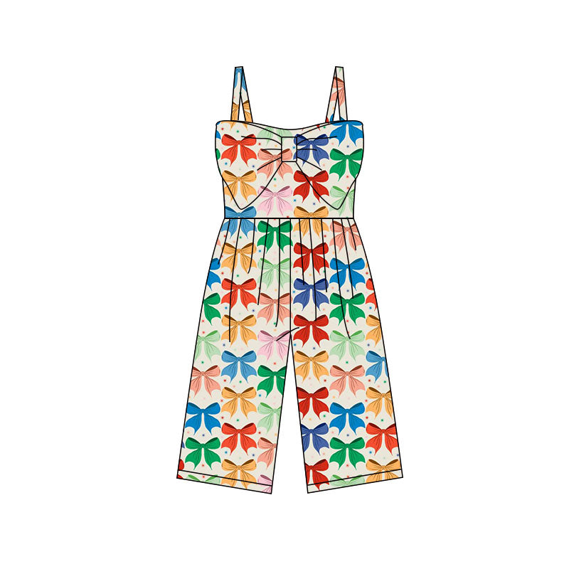 preorder SR3792 Colorful Bows Girls Jumpsuits