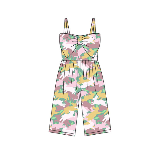 preorder SR3797 Easter Bunny Rabbit Camo Girls Jumpsuits
