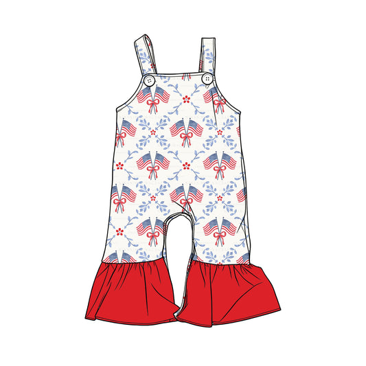 preorder SR3840 July 4th Flag Girls Romper