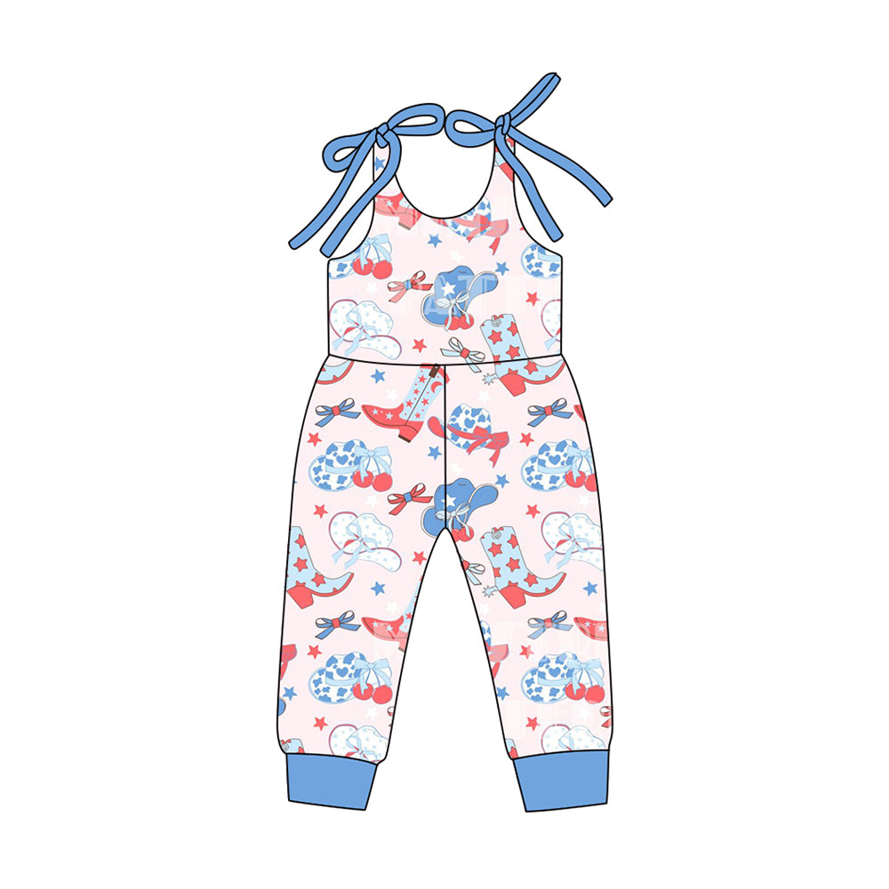 preorder SR3857 July 4th Boots Hat Girls Romper