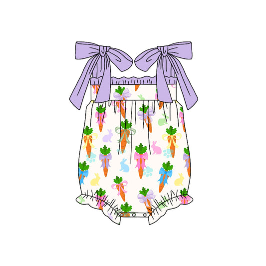 preorder SR3860 Easter Bows Egg Colorful Girls Romper