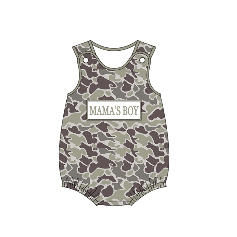 preorder SR3904 Mama Boy Camo Sleeveless Boys Romper