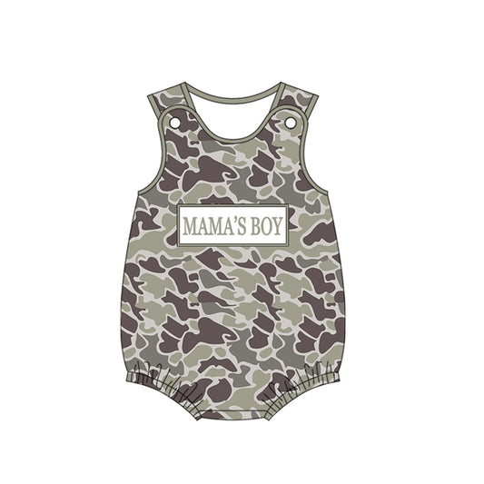 preorder SR3904 Mama Boy Camo Sleeveless Boys Romper