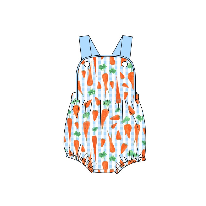 preorder SR3966 Easter Carrot Girls Romper