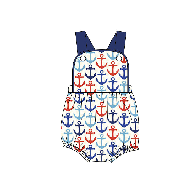 preorder SR3971 July 4th Anchor Boys Romper