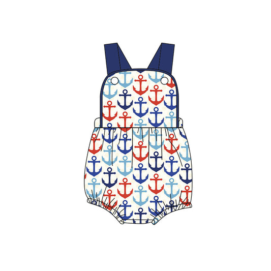 preorder SR3971 July 4th Anchor Boys Romper