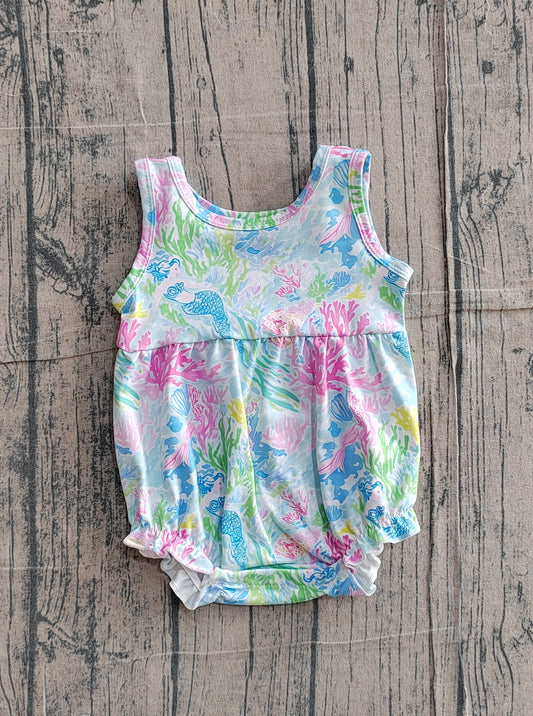 preorder Samples SR3991 Mermaid Sleeveelss Girls Romper