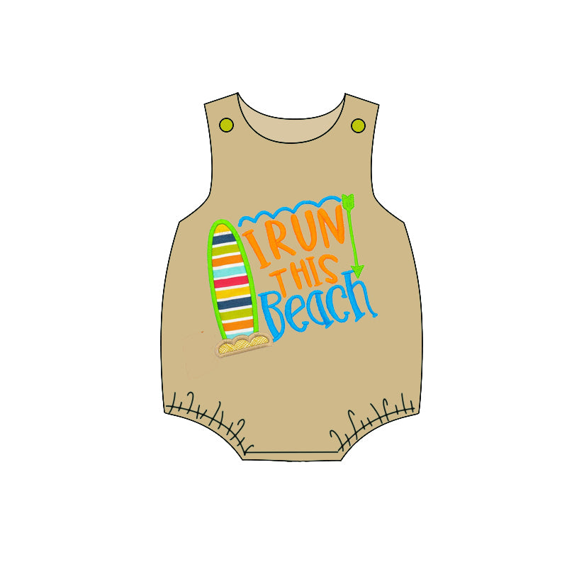 preorder SR4014 I Run This Beach Sleeveless Boys Romper