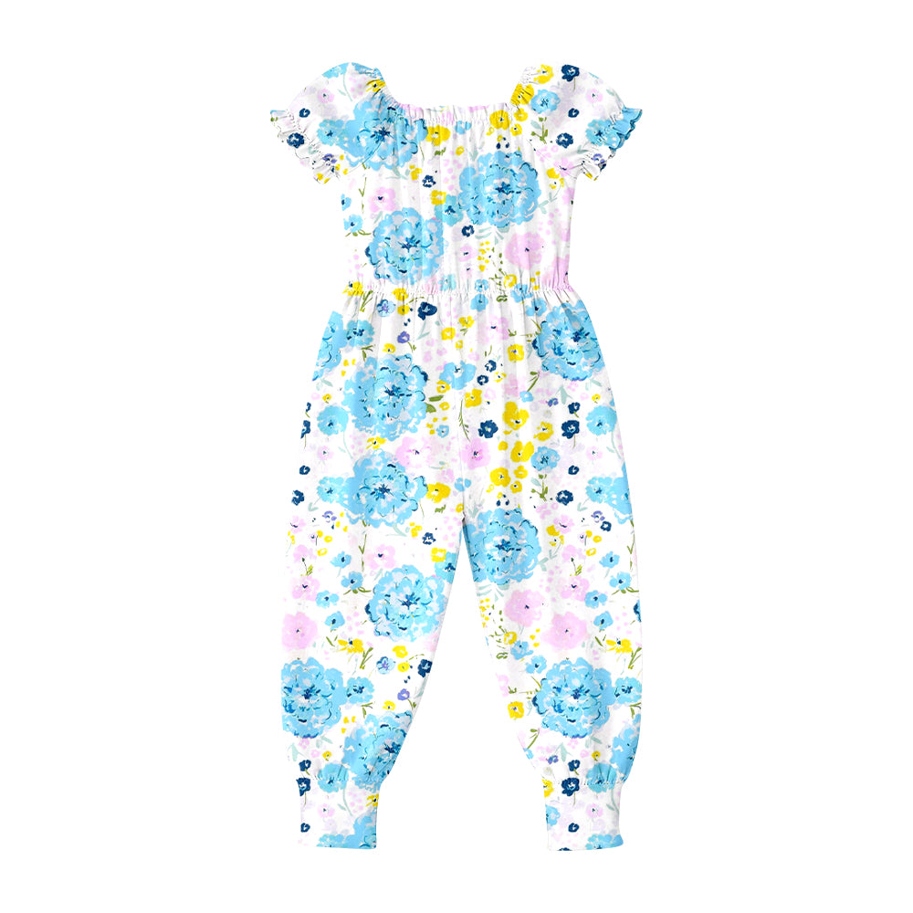preorder SR4072 Flowers Short Sleeve Girls Romper