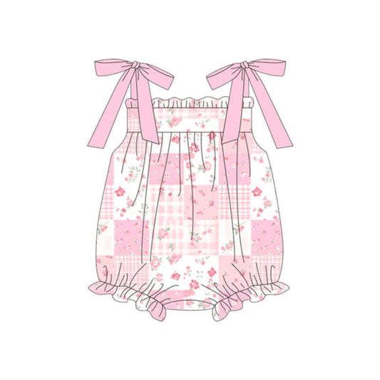 preorder SR4099 Pink Flowers Girls Romper