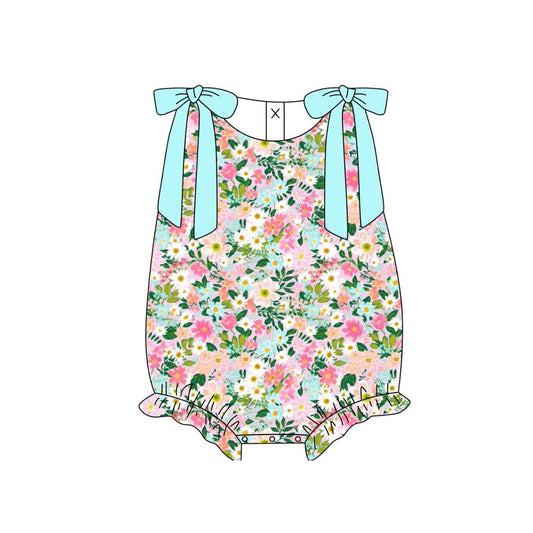 preorder SR4111 Flowers Bows Girls Romper