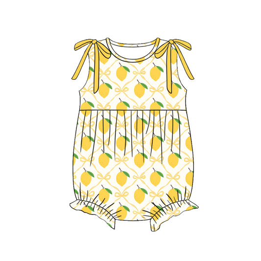 preorder SR4136 Lemon Bows Girls Romper