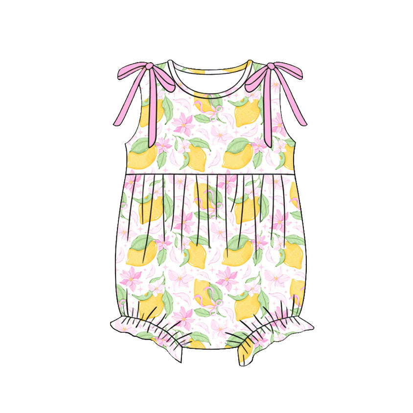 preorder SR4137 Lemon Flowers Girls Romper