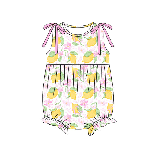 preorder SR4137 Lemon Flowers Girls Romper