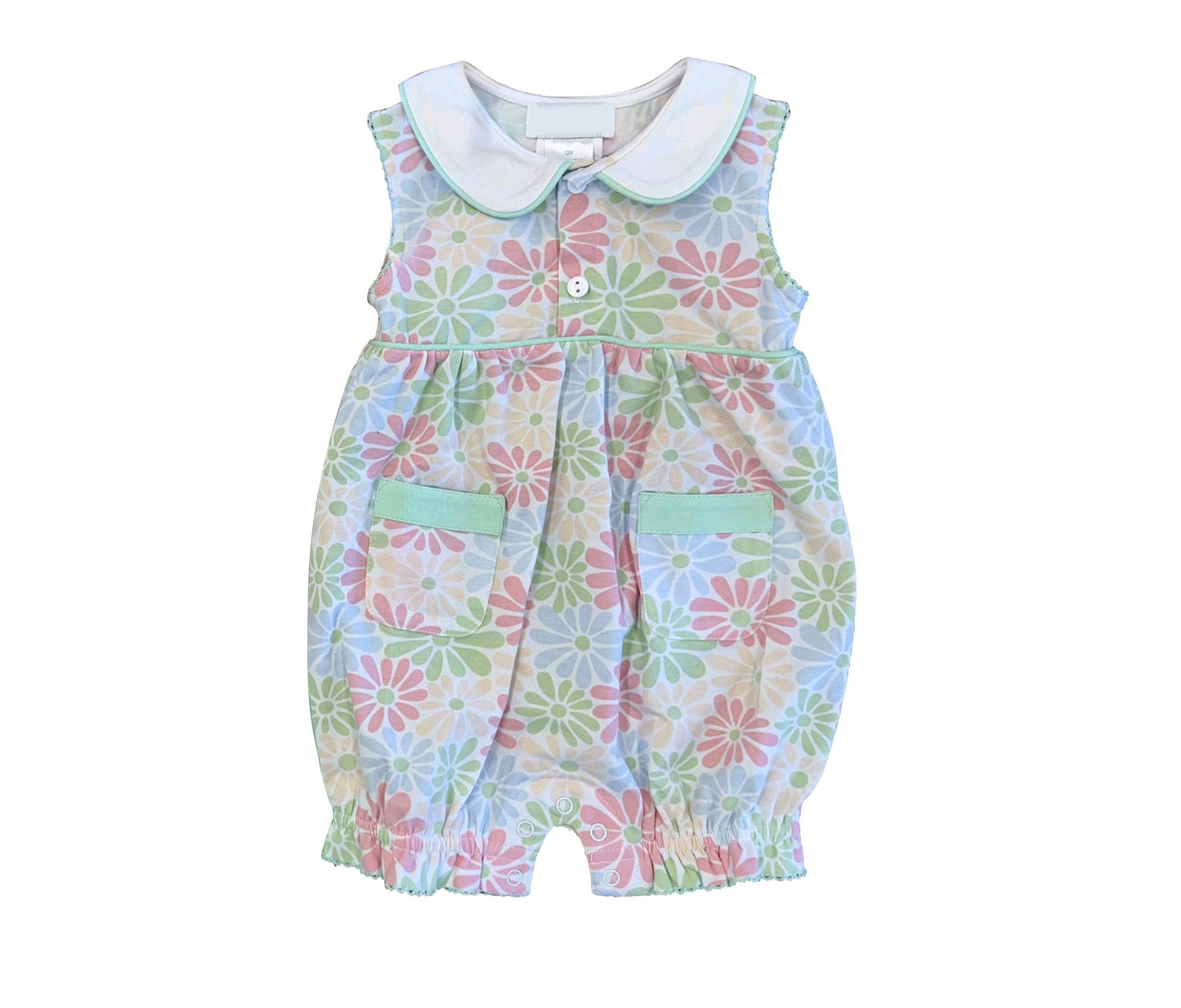 preorder SR4149 Flowers Sleeveless Girls Romper