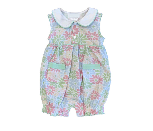 preorder SR4149 Flowers Sleeveless Girls Romper