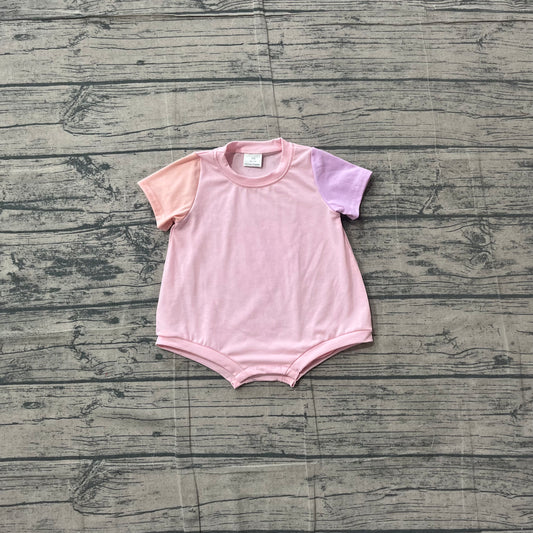 preorder Samples SR4156 Pink Short Sleeve Girls Romper