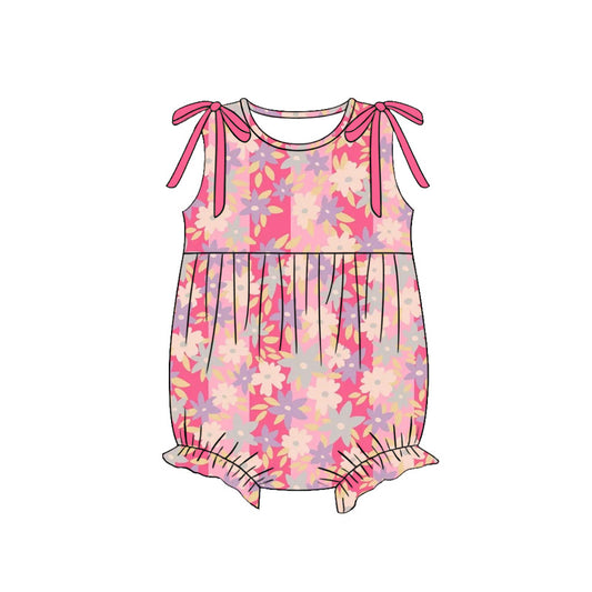 preorder SR4169 Pink Flowers Girls Romper