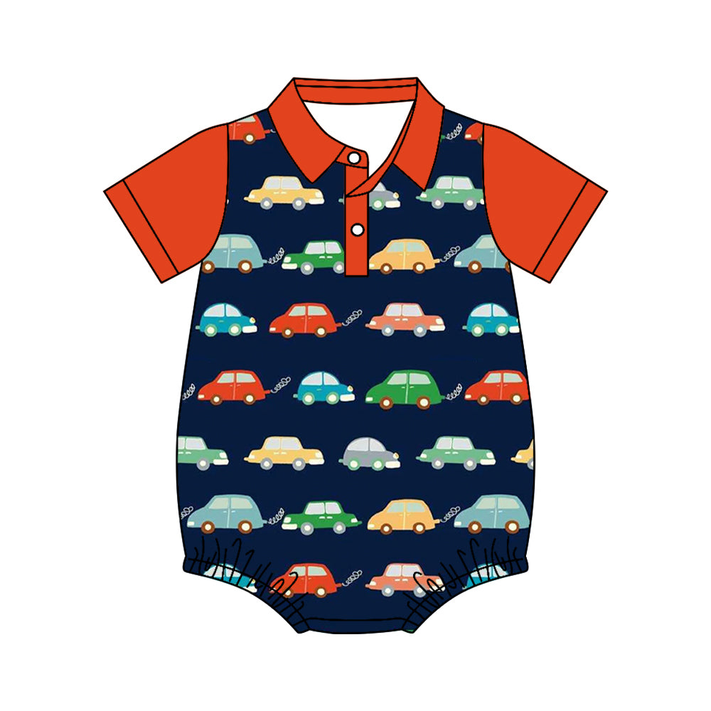 preorder SR4175 Car Short Sleeve Boys Romper