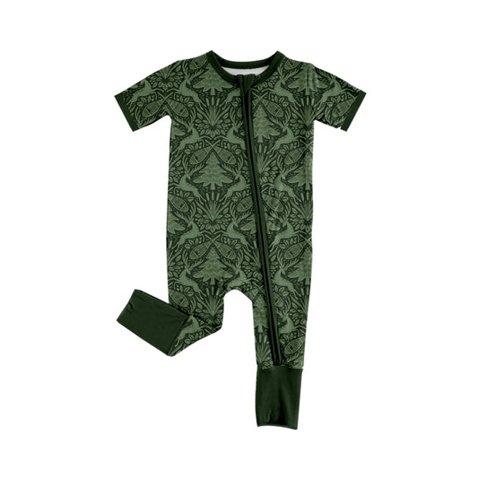 preorder SR4194 Deer Zipper Short Sleeve Boys Romper