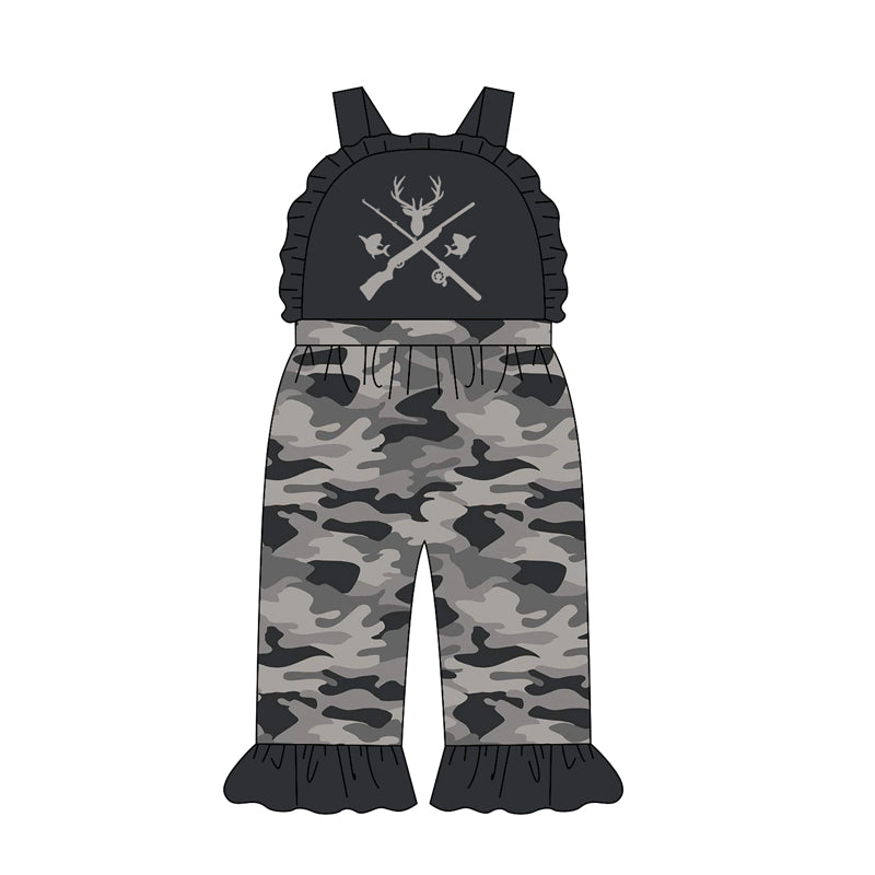 preorder SR4217 Hunting Camo Deer Fishing Girls Romper