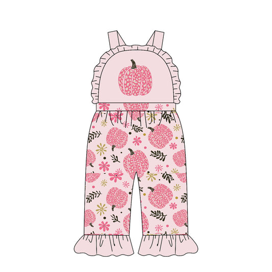 preorder SR4219 Pink Pumpkin Girls Romper