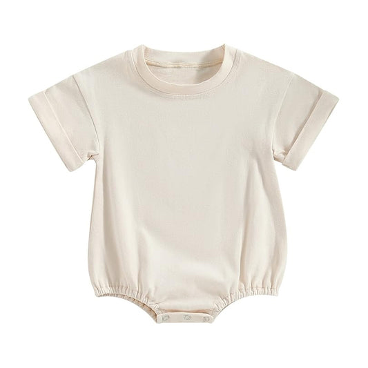 preorder SR4227 White Short Sleeve Boys Romper
