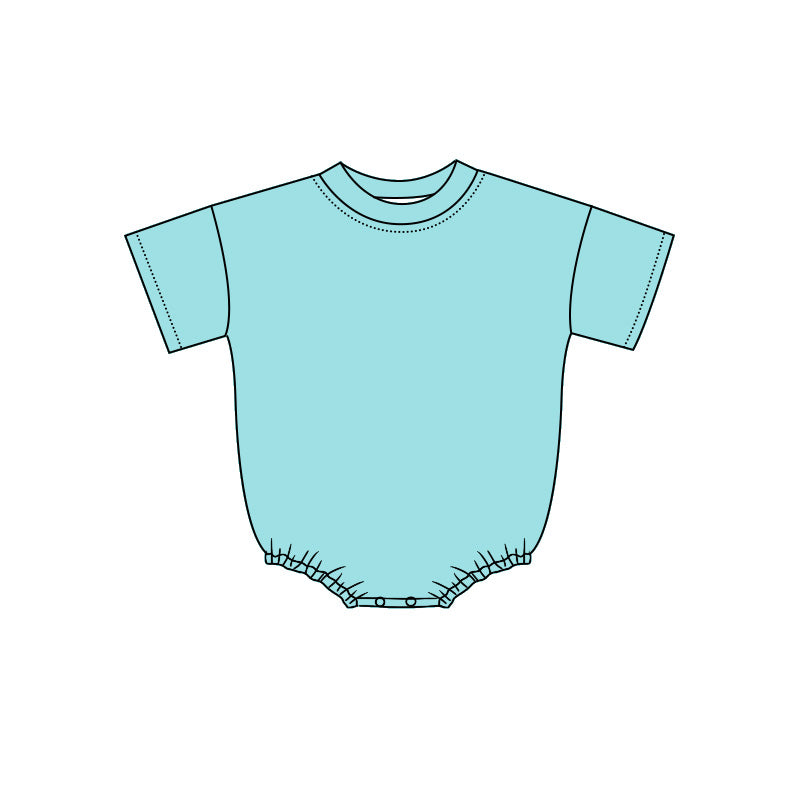preorder SR4253 Solid Color Short Sleeve Girls Romper