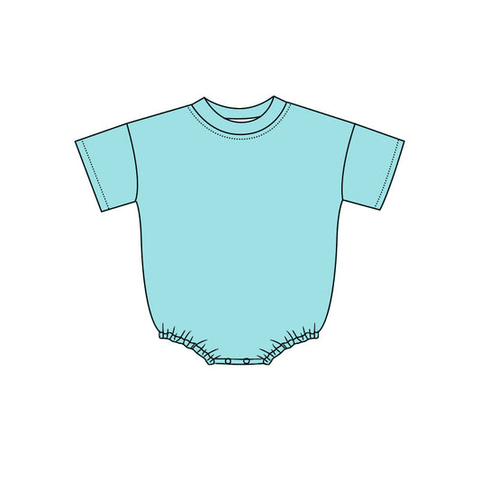 preorder SR4253 Solid Color Short Sleeve Girls Romper