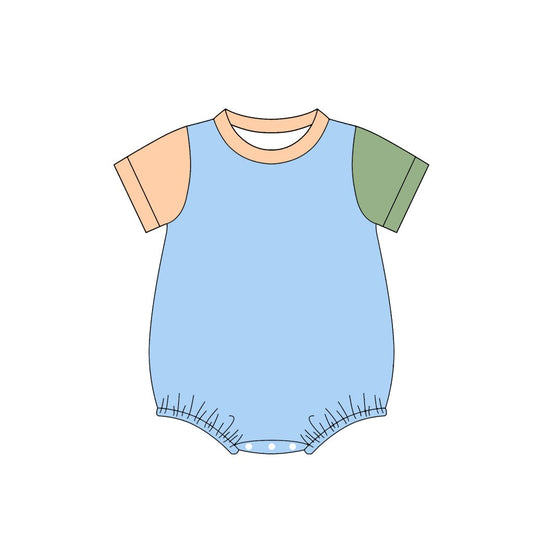 preorder SR4268 Blue Short Sleeve Boys Romper