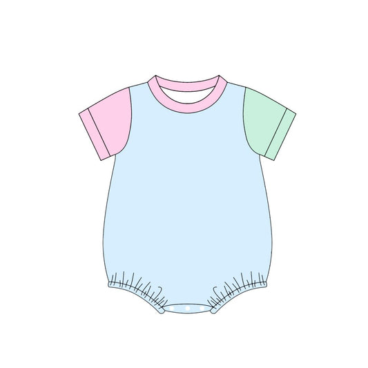preorder SR4269 Blue Short Sleeve Boys Romper